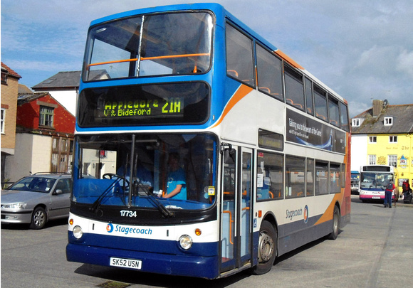 Route 21A, Stagecoach Devon 17734, SK52USN, Ilfracombe