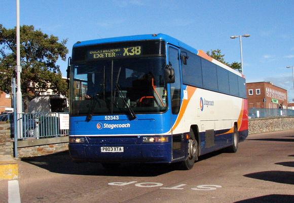 Route X38, Stagecoach Devon 52343, P803XTA, Exeter