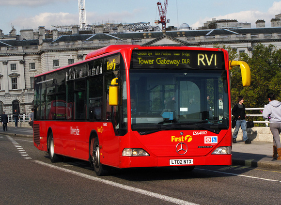 Route RV1, First London, ES64002, LT02NTX, Waterloo