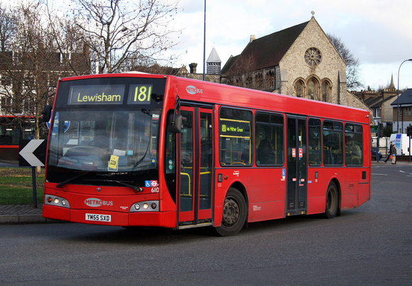 Route 181, Metrobus 610, YM55SXD, Lewisham