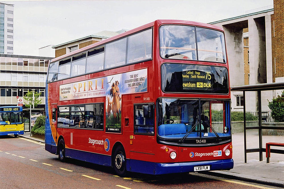 Route 75, Stagecoach London, TAS481, LX51FLN, Croydon
