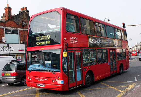 Route 57, London United RATP, VLE4, PG04WHF, Tooting Broadway