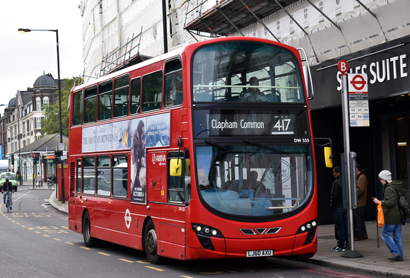 Route 417, Arriva London, DW335, LJ60AXU, Streatham Hill