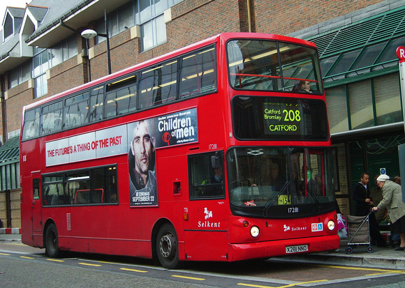 Route 208, Selkent ELBG 17281, X281NNO, Bromley