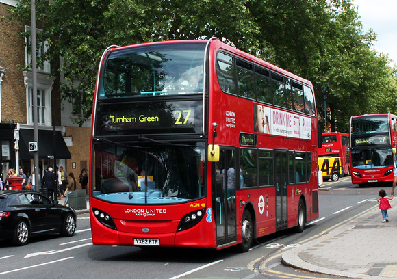 Route 27, London United RATP, ADH48, YX62FTP, Chiswick High Road