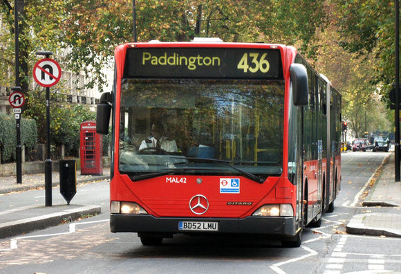 Route 436, London Central, MAL42, BD52LMU, Paddington