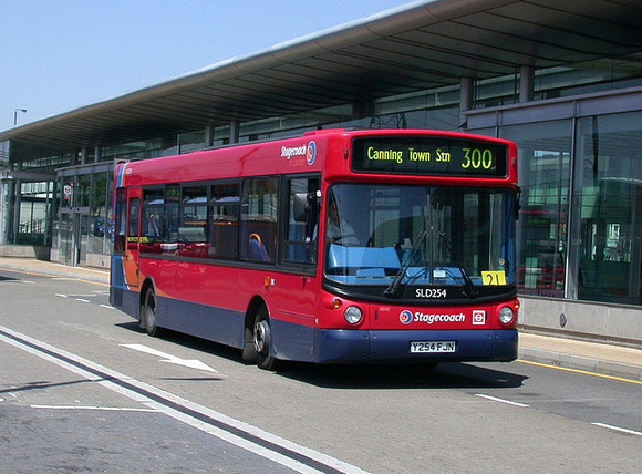 Route 300, Stagecoach London, SLD254, Y254FJN, Canning Town