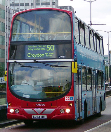 Route 50, Arriva London, DW18, LJ53NHT, Croydon