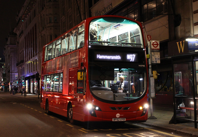 London Bus Routes | Route N97: Hammersmith - Trafalgar Square