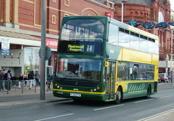 Route 14, Blackpool Transport 301, PJ02PYD, Blackpool