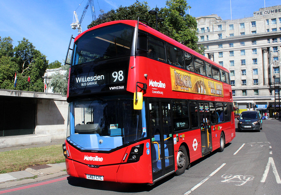 Route 98, Metroline, VWH2368, LK67CYC, Marble Arch