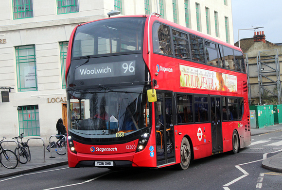 Route 96, Stagecoach London 12389, YX16OHE, Woolwich