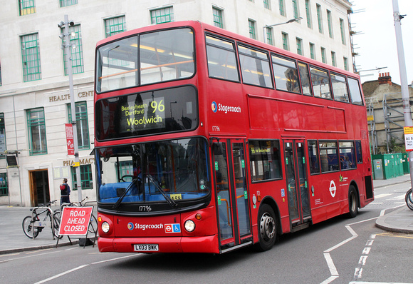 Route 96, Stagecoach London 17796, LX03BWK, Woolwich