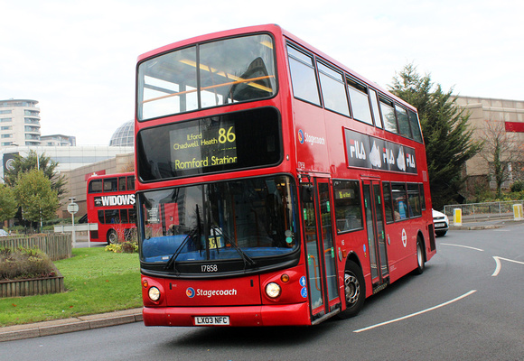 Route 86, Stagecoach London 17858, LX03NFC, Romford