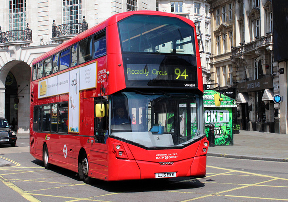 Route 94, London United, VH45197, LJ16EWW, Piccadilly Circus