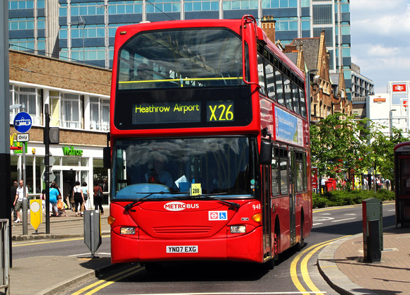 Route X26, Metrobus 948, YN07EXG, Croydon
