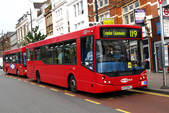 Route 119, Metrobus 715, AE09DHJ, Bromley