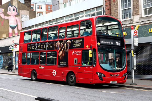 Route 466, Arriva London, HV52, LJ62BKX, Croydon