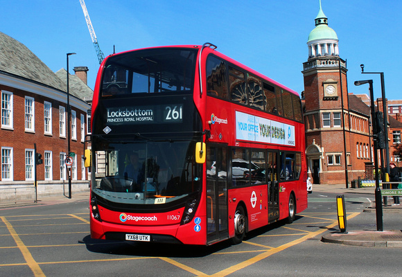 Route 261, Stagecoach London 11067, YX68UTK, Bromley