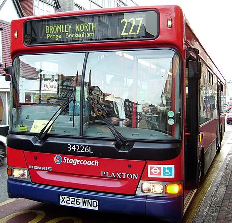 Route 227, Stagecoach London 34226, X226WNO, Beckenham