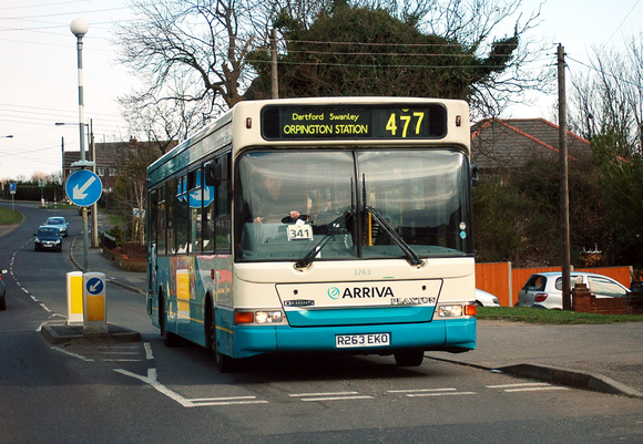 Route 477, Arriva Kent Thameside 3263, R263EKO, Dartford