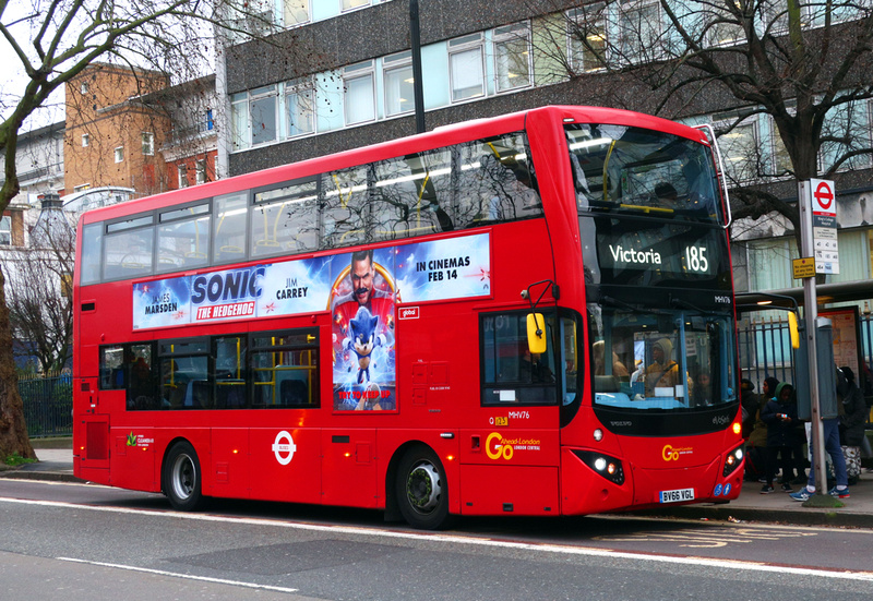 London Bus Routes | Route 185: Lewisham Station - Victoria | Route 185 ...