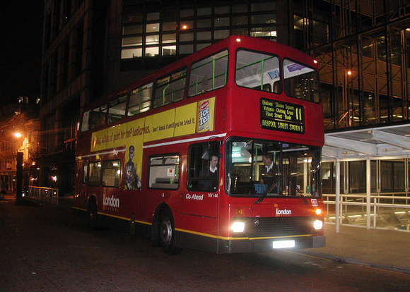 Route 11, London General, R344LGH, NV144, Liverpool Street