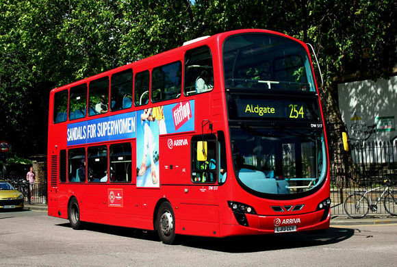 Route 254, Arriva London, DW517, LJ13CCY, Bethnal Green