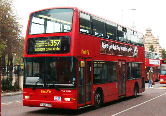 Route 357, First London, TNL32894, V894HLH, Walthamstow
