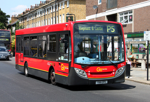 Route P5, Go Ahead London, SE91, YX11CPV, Stockwell Garage