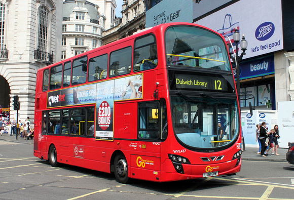 Route 12, Go Ahead London, WVL437, LJ61GWW, Piccadilly Circus