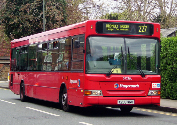 Route 227, Stagecoach London 34236, X236WNO, Beckenham