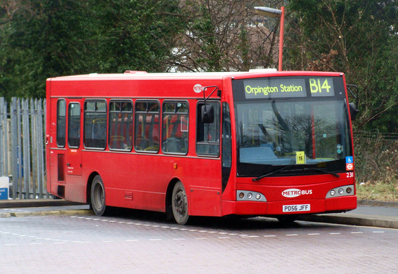 Route B14, Metrobus 231, PO56JFF, Orpington