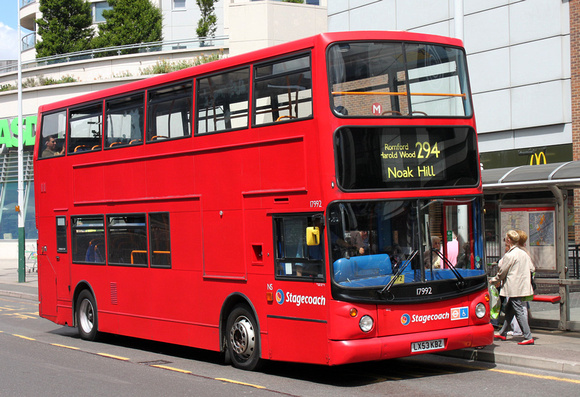 Route 294, Stagecoach London 17992, LX53KBZ, Romford