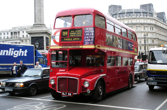 Route 159, London Transport, RM1, SLT56, Trafalgar Square
