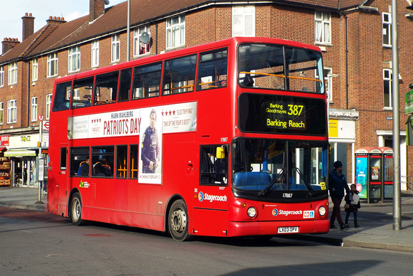 Route 387, Stagecoach London 17887, LX03OPV, Barking