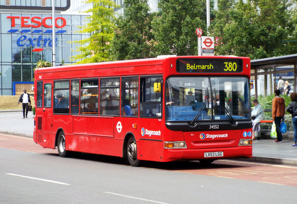 Route 380, Stagecoach London 34552, LX53LGG, Woolwich