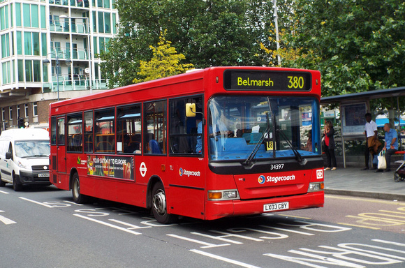 Route 380, Stagecoach London 34397, LX03CBY, Woolwich