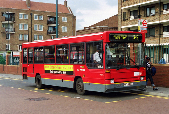 Route 345, London Central, DRL76, K576MGT, Peckham