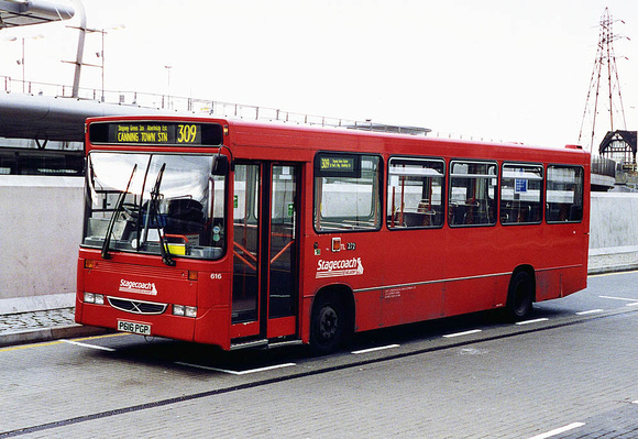 Route 309, Stagecoach London 616, P616PGP, Canning Town