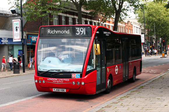 Route 391, London United RATP, OV5, YJ58VBE, Chiswick High Road