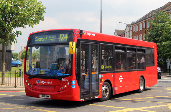 Route 124, Stagecoach London 36530, LX12DHK, Catford