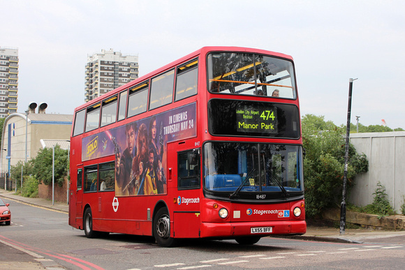 Route 474, Stagecoach London 18487, LX55BFF, North Greenwich