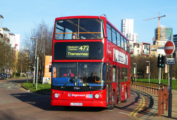 Route 472, Stagecoach London 17564, LV52HDX, East Greenwich
