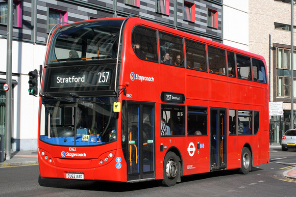 Route 257, Stagecoach London 10162, EU62AAO, Stratford