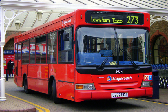 Route 273, Stagecoach London 34371, LV52HGJ, Lewisham
