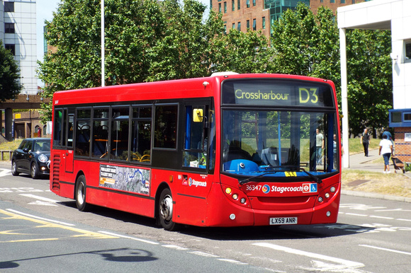 Route D3, Stagecoach London 36347, LX59ANR, Crossharbour