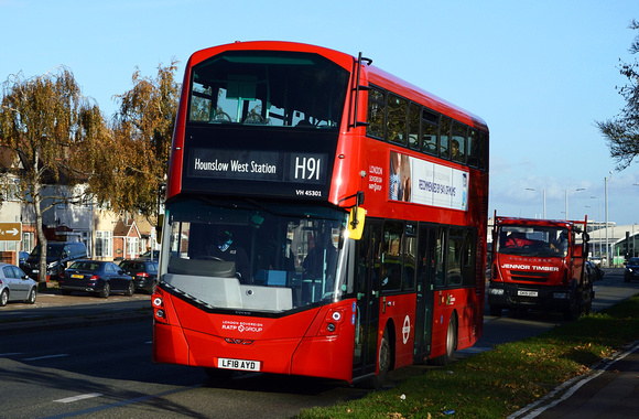 Route H91, London United RATP, VH45301, LF18AYD