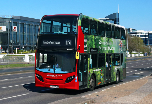 Route H91, London United RATP, ADH45032, YX62FJV, Great West Road