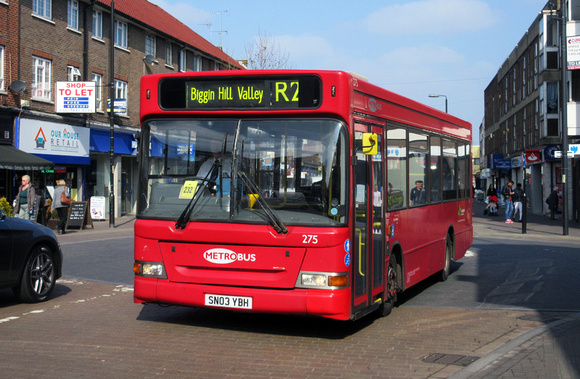 Route R2, Metrobus 275, SN03YBH, Orpington